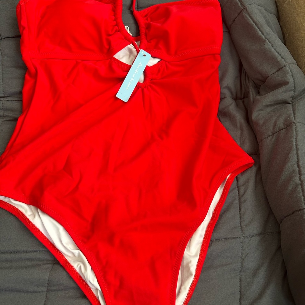Chic Red Kids One Piece Swimsuit